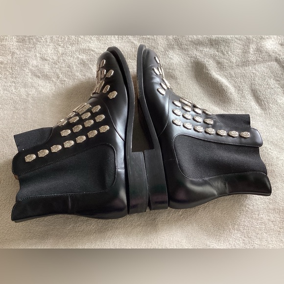 Samuel Failli Black and Silver Studded Ankle Booties - Picture 7 of 13